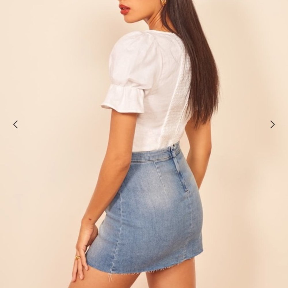 Reformation Evie Denim Skirt - Mini